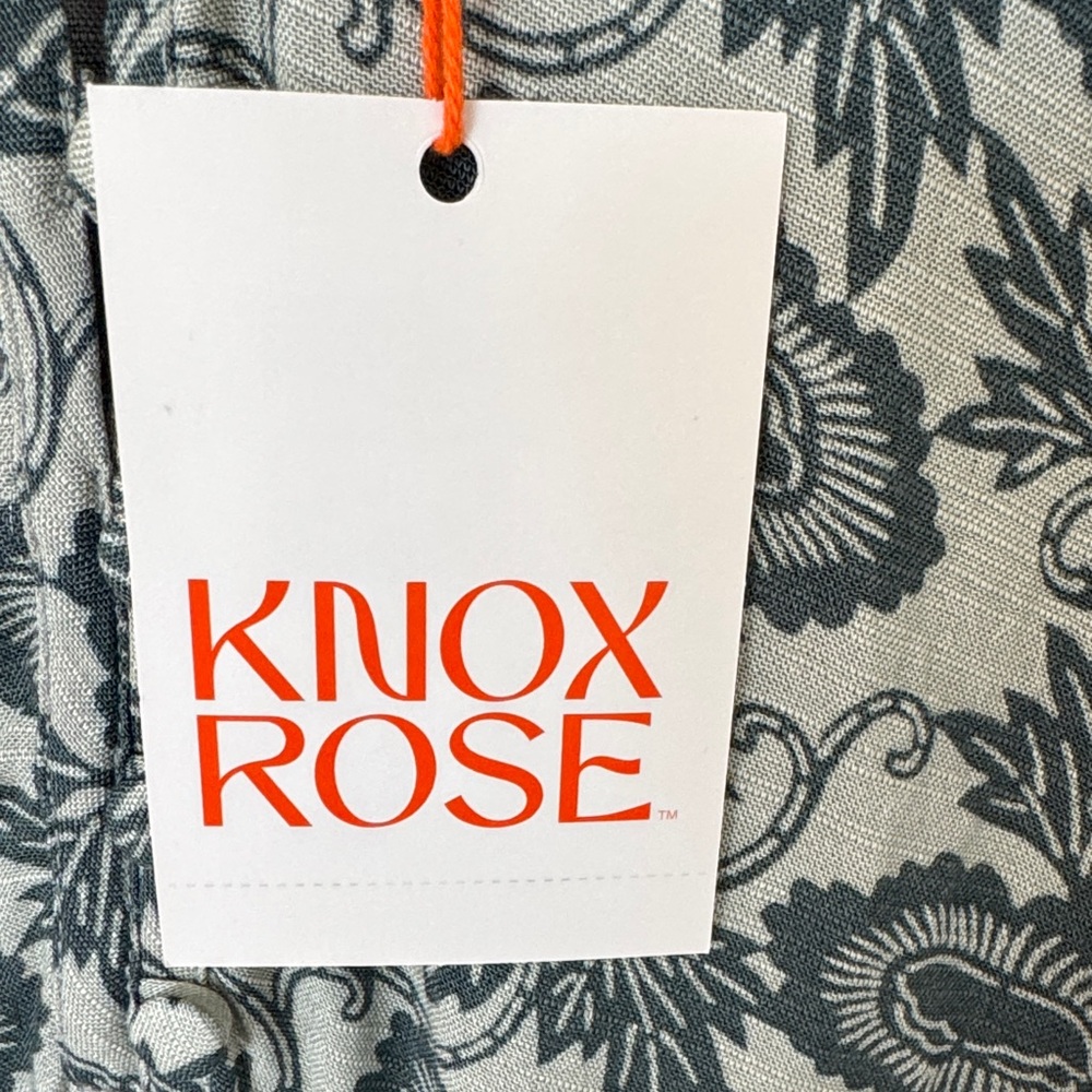 Knox Rose Green Floral Long-Sleeve Peasant Blouse - Picture 3 of 7